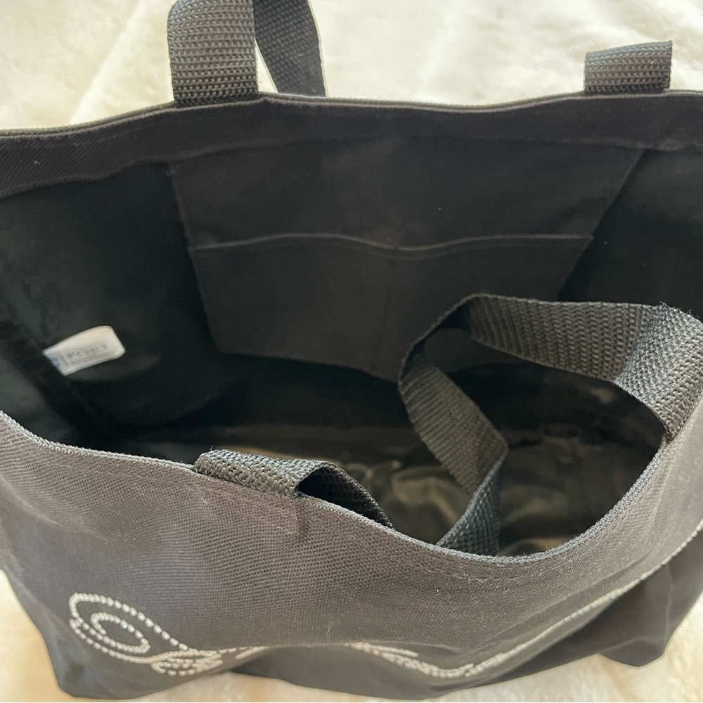Elevate Your Bridal Party with Our 12x18 Rhinestone Bridesmaid Tote Bag in Black - Picture 2 of 7